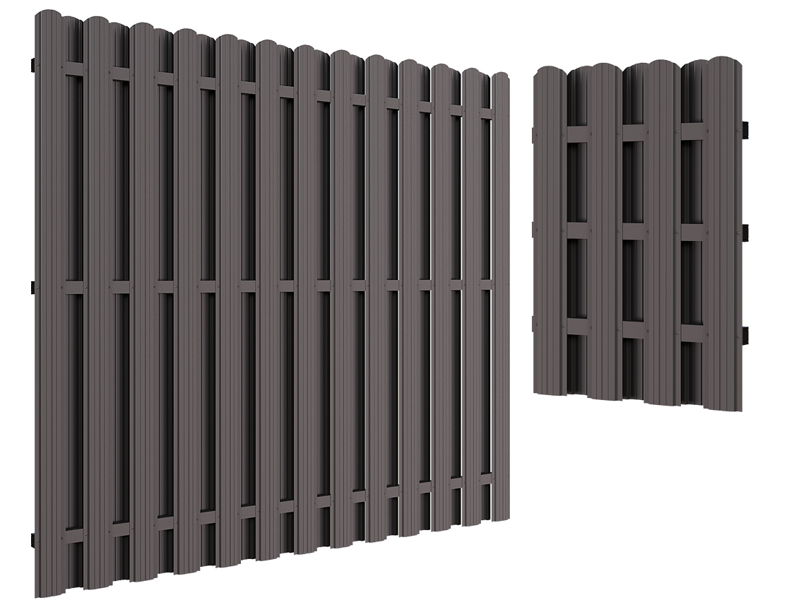 Picket Fence DOUBLE / 23 Grey Brown - 1815x1830 mm (6'x6')